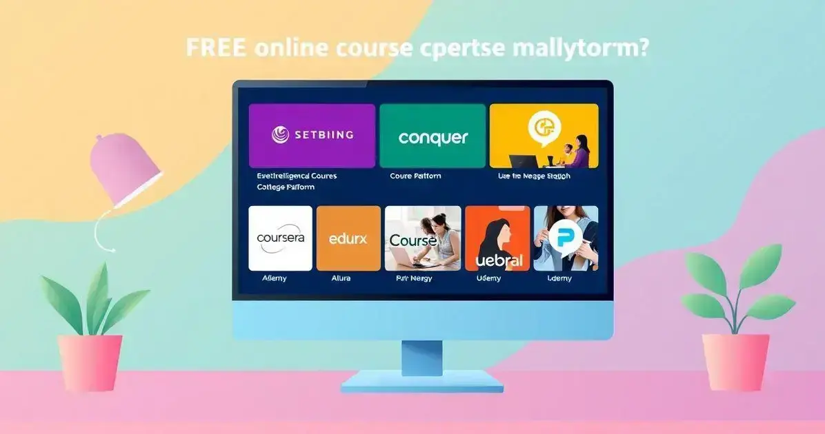 Plataformas de cursos gratuitos disponíveis